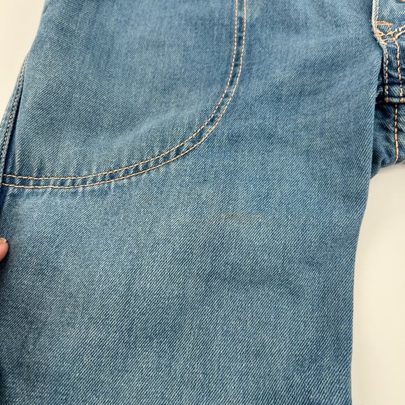 Vintage 70s Moods by JCP Denim Overalls Bib Flared Womens 32 Button Front Unisex - Picture 9 of 12